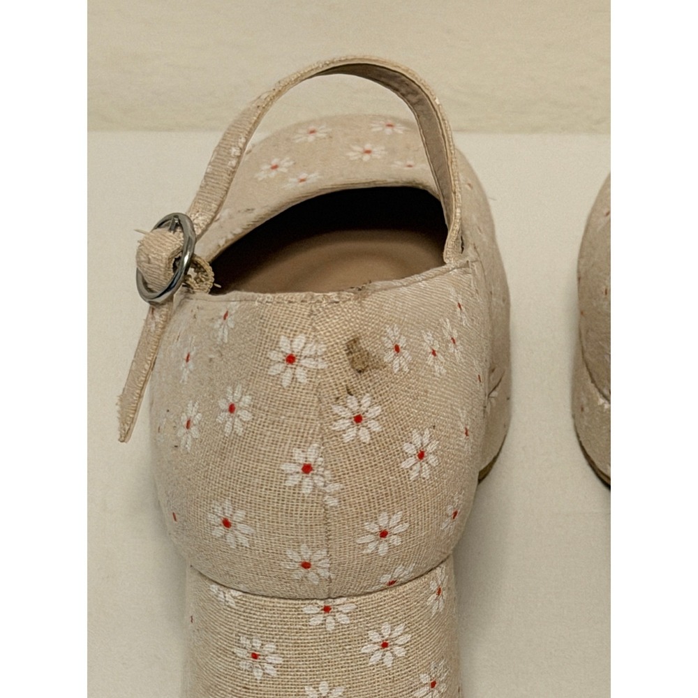 Madden Girl Floral Mary Jane Shoes Sz 9.5 Daisy Floral Platform Block Heel Retro - Picture 9 of 12